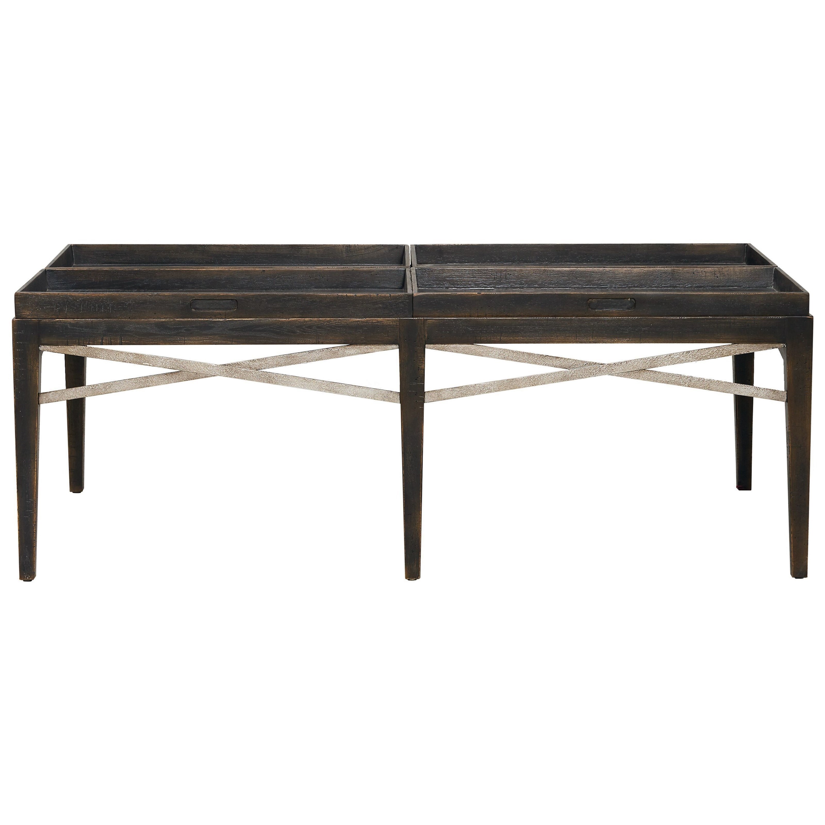 Bassett Woodridge Transitional Rectangular Cocktail Table with Removable  Trays | Bassett of Cool Springs | Cocktail/Coffee Tables